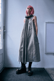 R13 Relaxed Strappy Dress in Stone Grey