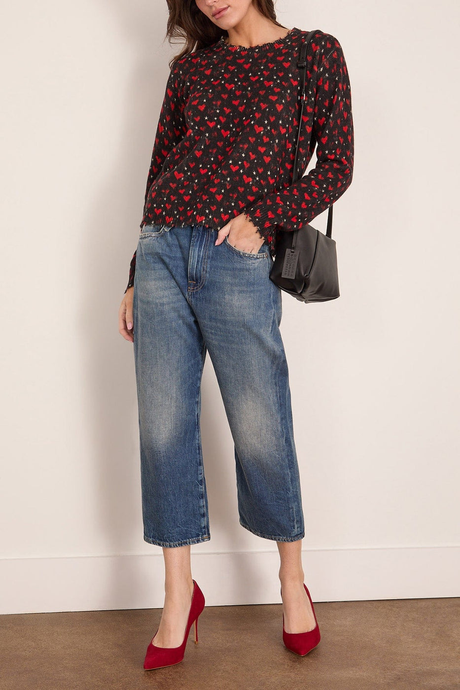 R13 Tailored Drop Jean in Kellen Blue