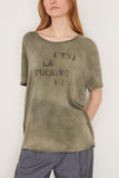 C est La Fucking Vie Boy Tee in Olive