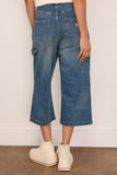 R13 Crop Wide Leg Carpenter in Depot Blue