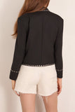 R13 Cropped Blazer in Black