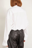 R13 Tops Crossover Bubble Shirt in White R13 Crossover Bubble Shirt in White