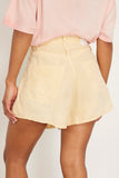 R13 Shorts Double Loop Venti Short in Maize Linen Chambray R13 Double Loop Venti Short in Maize Linen Chambray