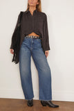 R13 Draped Front Shirt in Black