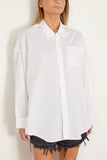 R13 Tops Drop Neck Oxford Shirt in White (TS) R13 Drop Neck Oxford Shirt in White (TS)