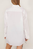 R13 Tops Drop Neck Oxford Shirt in White (TS) R13 Drop Neck Oxford Shirt in White (TS)