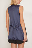 R13 Tops Elongated Vest in Dark Navy Stripe R13 Elongated Vest in Dark Navy Stripe