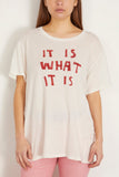 R13 Tops It Is What It Is Boy Tee in Ecru R13 It Is What It Is Boy Tee in Ecru