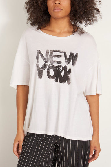 R13 Tops NY Relaxed T in Ecru R13 NY Relaxed T in Ecru