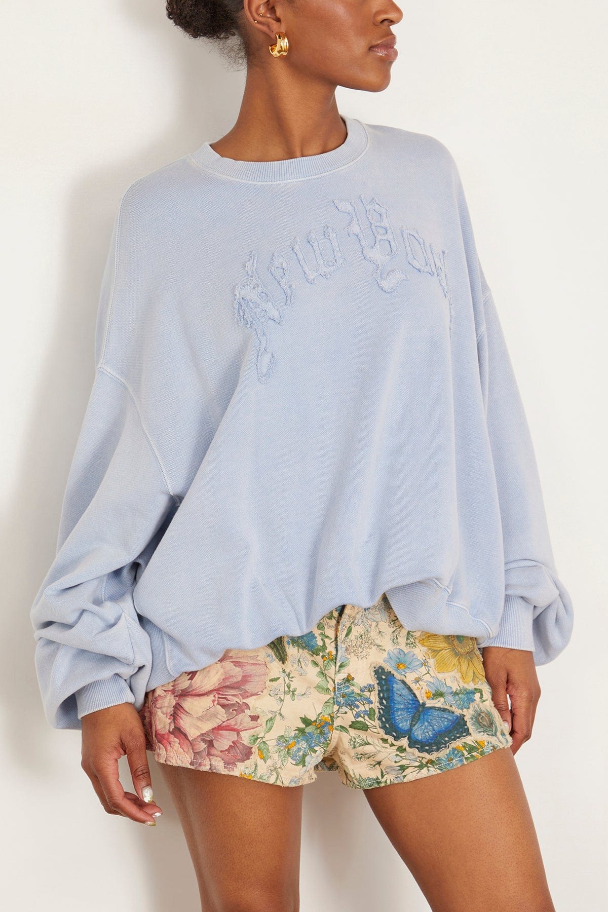 R13 Sweatshirts New York Balloon Crewneck in Light Blue R13 New York Balloon Crewneck in Light Blue