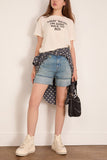 R13 Nina Short in Lapis Selvedge Blue