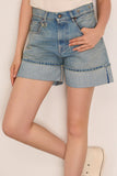 R13 Nina Short in Lapis Selvedge Blue
