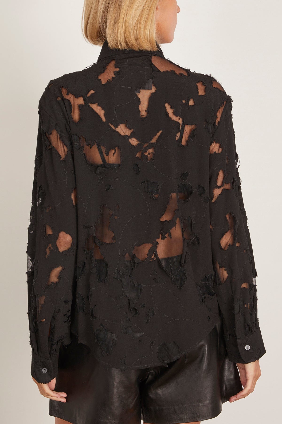 R13 Slim Shirt in Black