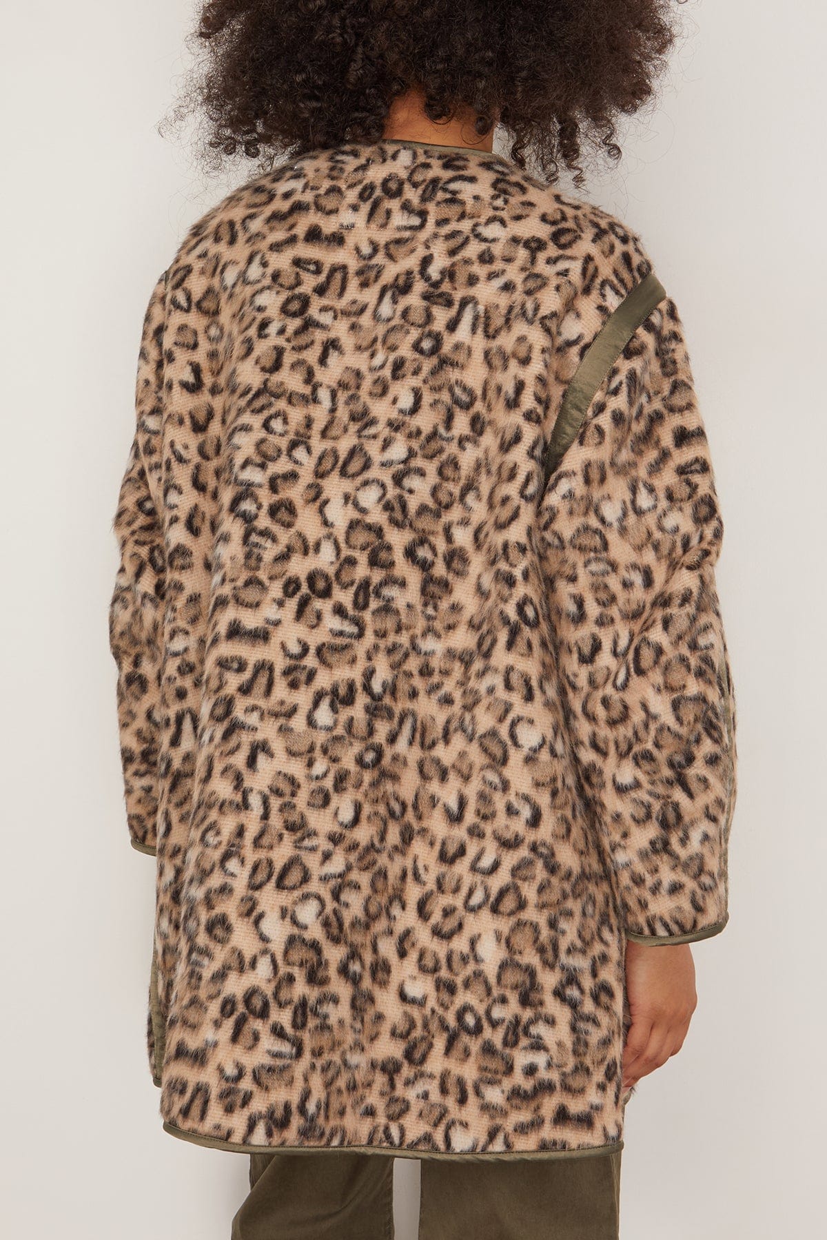 R13 Coats Taped Liner Coat in Wooly Leopard R13 Taped Liner Coat in Wooly Leopard