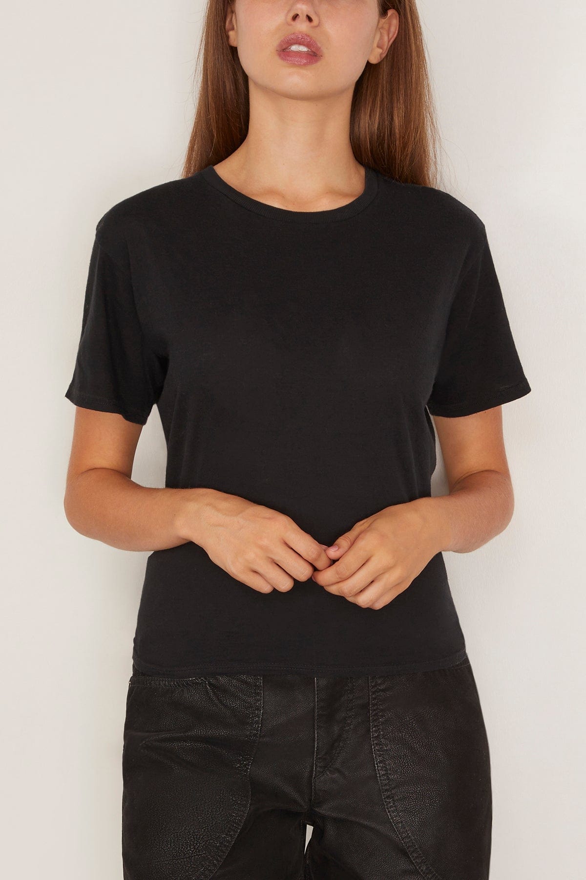 R13 Tight Waist Tee in Black