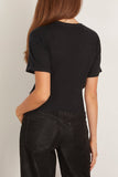 R13 Tight Waist Tee in Black