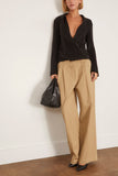 R13 Twisted Lapel Top in Black