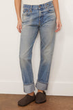 R13 Cuffed Romeo Jean in Merrin Blue