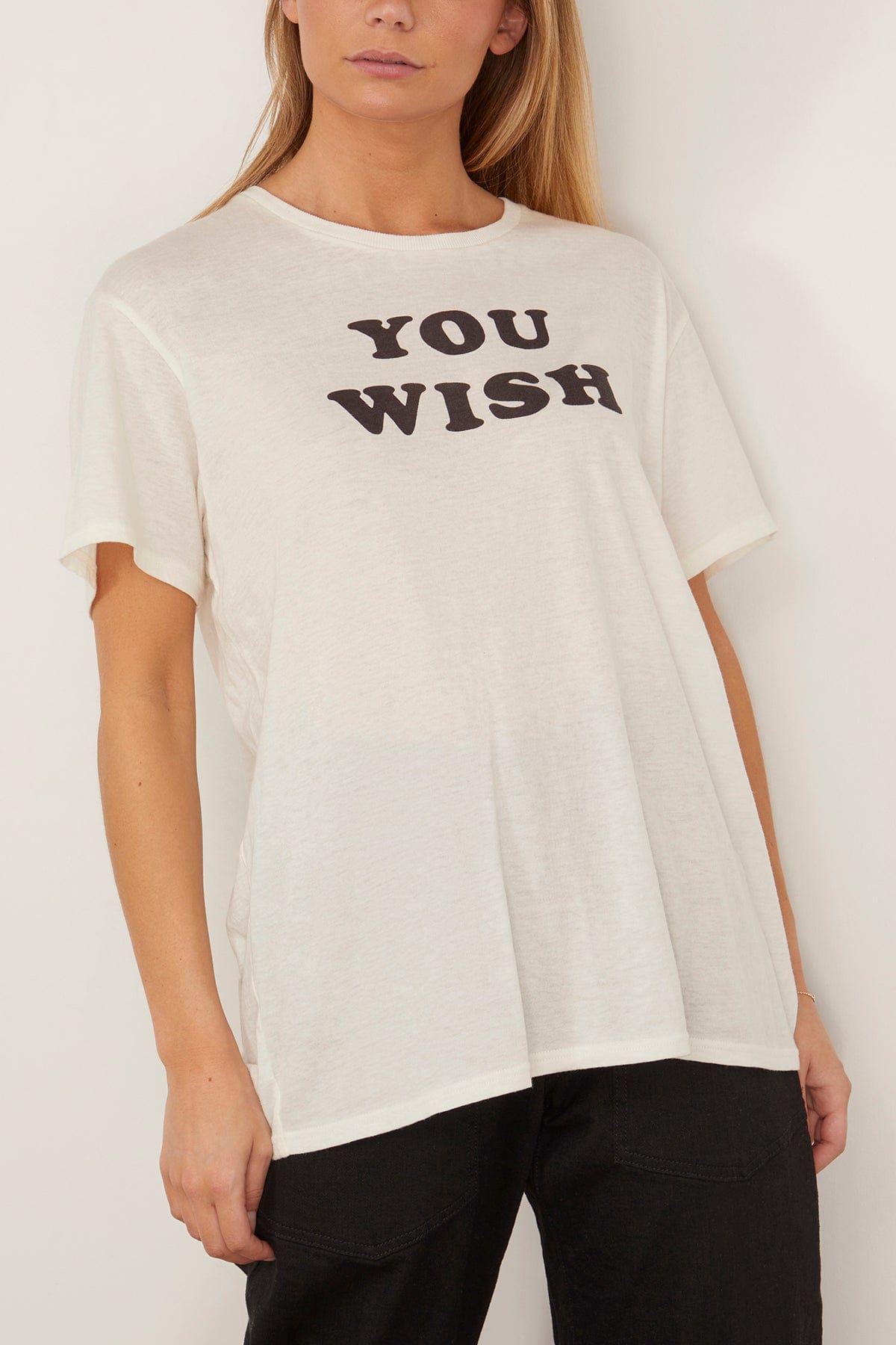 R13 You Wish Boy T in Ecru