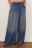 R13 Nico Wrap Jean in Raine Blue