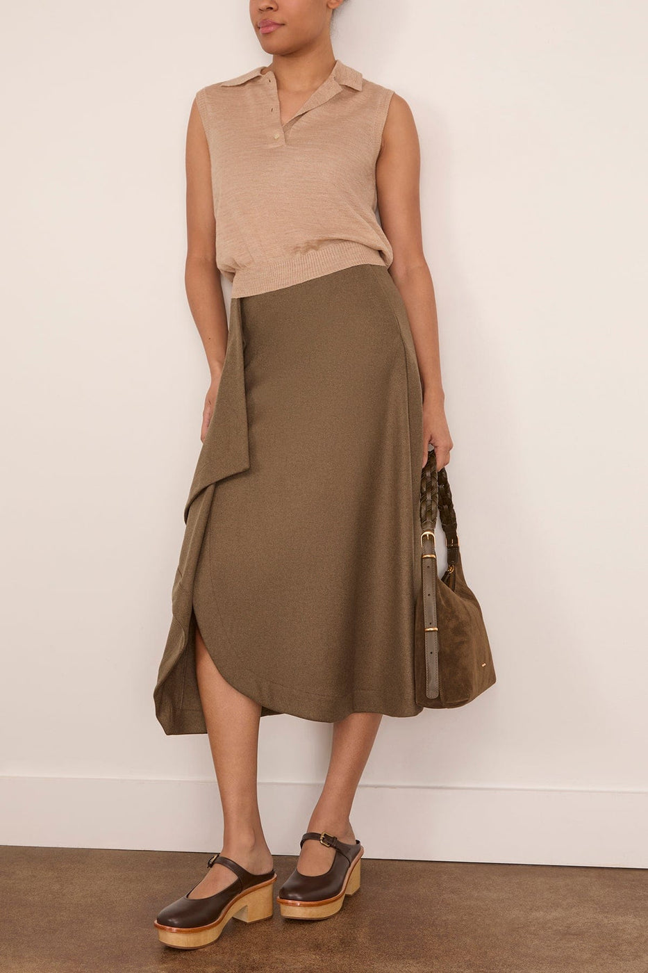 Hampden Clothing Pola Vest in Brown