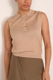 Hampden Clothing Pola Vest in Brown