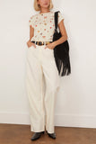 Rag And Bone All Over Mushroom Tee in Ivory Multi