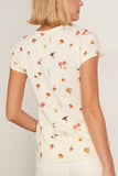 Rag And Bone All Over Mushroom Tee in Ivory Multi