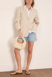 Rag And Bone Frank Poplin Blazer in Ivory