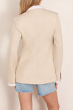 Rag And Bone Frank Poplin Blazer in Ivory