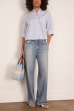 Rag And Bone Lucia Stripe Poplin Shirt in Baby Blue Stripe