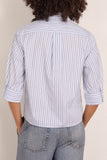 Rag And Bone Lucia Stripe Poplin Shirt in Baby Blue Stripe