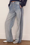 Rag And Bone Miramar Terry Wide Leg Track Pant in Coney
