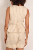 Rag And Bone Paulette Stripe Vest in White Stripe