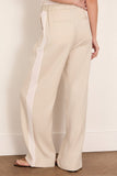 Rag And Bone Siena Wool Side Stripe Pant in Ivory