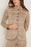 Rag And Bone Slade Ponte Blazer in Tan Multi