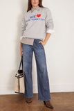 Rag And Bone We Heart NYC Sweatshirt in Heather Grey