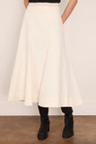 Rohe Sculptural Cotton Skirt in Paper White