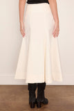 Rohe Sculptural Cotton Skirt in Paper White