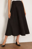 Rohe A-Line Suede Skirt in Black