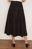 Rohe A-Line Suede Skirt in Black