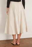 Rohe A-line Leather Skirt in Chalk