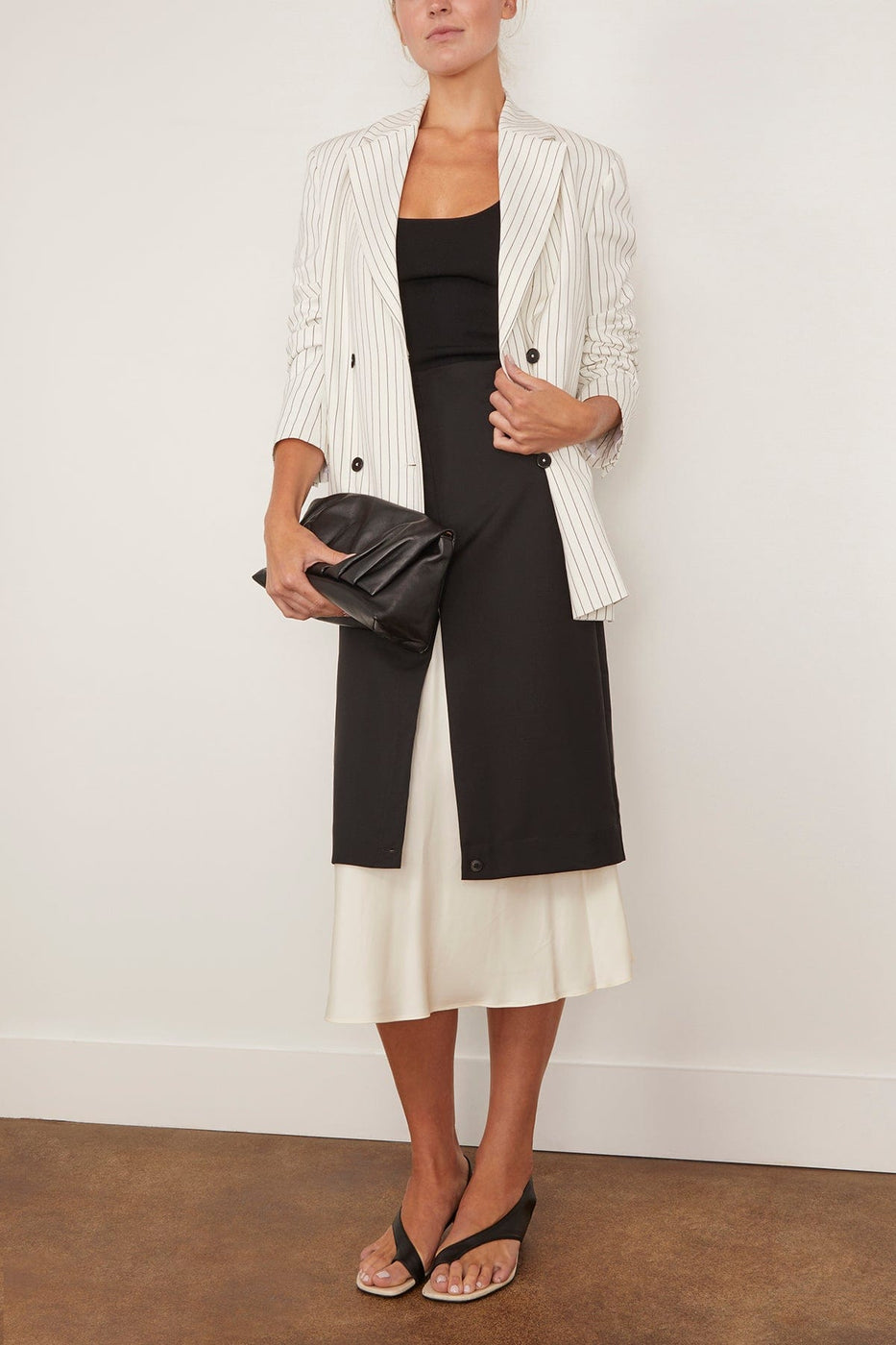 Rohe Contrast Upside-Down Skirt in Black