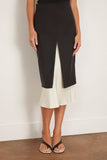 Rohe Contrast Upside-Down Skirt in Black
