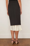 Rohe Contrast Upside-Down Skirt in Black