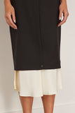 Rohe Contrast Upside-Down Skirt in Black