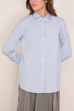 Rohe Double Collar Shirt in Blue Stripe