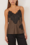 Rohe Tops Lace Silk Camisole in Earth Rohe Lace Silk Camisole in Earth