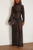 Rohe Lace Turtleneck Dress in Black