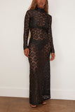 Rohe Lace Turtleneck Dress in Black
